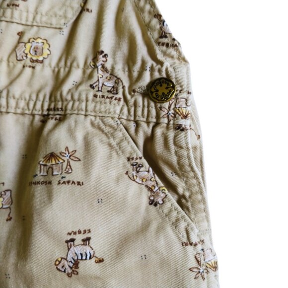 Vintage OshKosh B'Gosh Safari Shortalls 12 Months - Picture 5 of 9